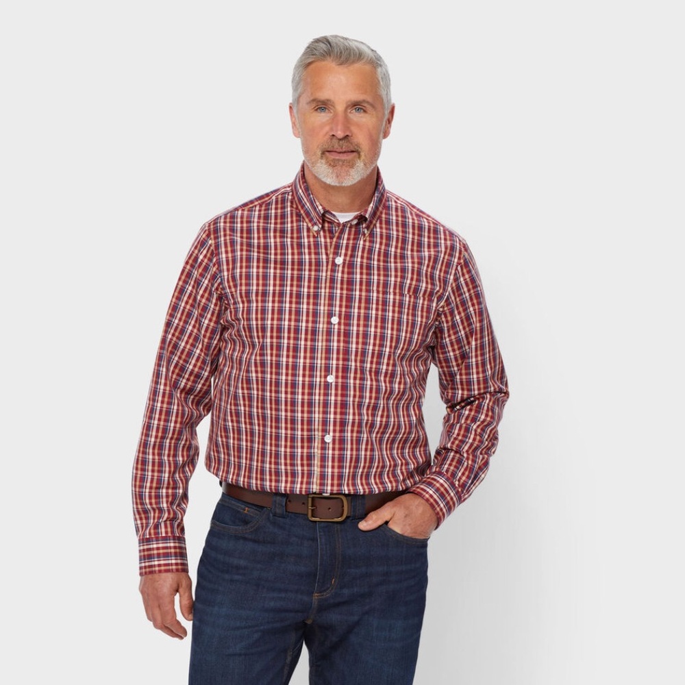 DULUTH-Men's Magnet Button Wrinklefighter Relaxed Fit Long Sleeve Shirt, NWT,2XL - Picture 7 of 7